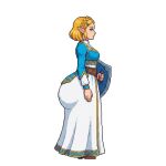 1girl ai_generated ass big_ass breasts huge_ass nintendo pixel_art princess_zelda the_legend_of_zelda