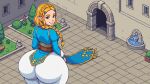 1girl ai_generated ass big_ass breasts gigantic_ass huge_ass nintendo pixel_art princess_zelda the_legend_of_zelda