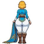 1girl ai_generated ass big_ass breasts huge_ass nintendo pixel_art princess_zelda the_legend_of_zelda