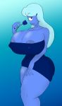  5h4m3l355 big_ass big_breasts blue_rose blue_skin breasts cyclops dat_ass huge_breasts one_eye sapphire sapphire_(steven_universe) steven_universe thick_thighs 