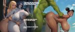 ai_generated beast_boy bumblebee dc_comics interracial older older_female raven_(dc) terra young_adult young_adult_female young_adult_woman
