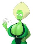 5h4m3l355 big_breasts breasts cartoon_network green_skin huge_breasts peridot peridot_(steven_universe) steven_universe