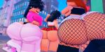 3_girls 3d ass big_ass big_breasts booty_shorts breasts donquiotedd gigantic_ass huge_ass huge_breasts jean_shorts jeans roblox robloxian