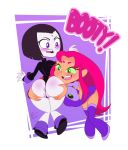  captainjerkpants dat_ass dc dc_comics dcau green_eyes raven_(dc) starfire tagme teen_titans teen_titans_go transparent_background 