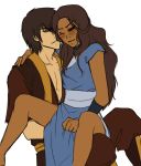 avatar:_the_last_airbender blush breasts dominated fingering_through_panties katara zuko