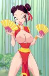 1girl big_breasts breasts clothed dress exposed_breasts female_only mei_li mei_li_(winx_club) panties winx_club zfive