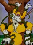  1_anthro 1_female 1girl 3_fingers 3_toes anthro anus armpits big_breasts black_nose bound boxice breasts chest_tuft clitoris digimon female female_anthro forced fur furry grass nipples nude open_mouth outside pussy questionable_consent renamon sharp_teeth spread_legs spreading teeth tentacle tickle_torture tickling tickling_armpits tickling_feet toes tongue tongue_out tree tuft two_tone_fur white_fur yellow_fur 