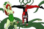 2futas anal areolae ass batman_(series) big_ass big_breasts big_penis big_testicles breasts cum dc_comics doomington futa_only futanari futanari_with_futanari harley_quinn nipples penis poison_ivy tentacles testicles vines