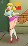 ass big_ass big_breasts breasts drake-rex edit inspector_gadget lollipop mrsamson00_(artist) nipples penny_gadget see-through tease