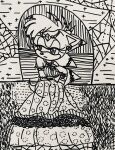  fan_character inked original original_character pinkiegurlz sitting sonia_princess_the_hedgehog sonic_(series) 