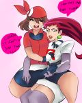 big_breasts cum futa_with_female futanari futanari_with_female game_freak handjob haruka_(pokemon) huge_breasts humans_of_pokemon jessie_(pokemon) long_hair manjeezubermitch may musashi_(pokemon) nintendo on_lap pink_hair pokemon pokemon_(anime) pokemon_(game) porkyman precum speech_bubble team_rocket