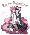 anthro armpits blush bound candy cat chocolate collar erection feeding feline food furry girly holidays justsyl male male/male mammal nichi piercing valentine's_day yoru