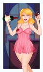 1girl beth_smith big_breasts drunk heart-shaped_pupils hentai-foundry lingerie nipples_visible_through_clothing nude pussy rick_and_morty see-through see_through tittybomb_(artist) wine wine_bottle wine_glass