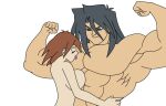  abs armpits biceps bodybuilder breast_press damon_(yu-gi-oh!_gx) flexing hunk jasmine_(yu-gi-oh!_gx) licking licking_pecs muscle_worship muscular_armpits muscular_male saliva serratus_anterior straight yu-gi-oh! yu-gi-oh!_gx 