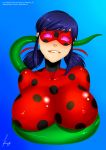 big_breasts bodysuit brain_injection breasts erect_nipples happy_trance hypnotic_tentacle marinette_cheng mind_control miraculous_ladybug nipples oo_sebastian_oo tentacle