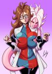  2_girls android_21 android_21_(human) bedroom_eyes big_breasts black_sclera blue_eyes breasts brown_hair dragon_ball dragon_ball_fighterz dragon_ball_super dragon_ball_super:_super_hero dragon_ball_z dragon_ball_z:_kakarot earrings evil_clone evil_twin fondling_breasts fontez glasses horny horny_women imminent_rape imminent_sex incest lab_coat labcoat lesbian long_hair majin_android_21 milf naughty_face pink_hair pink_skin red_eyes selfcest sexy sexy_ass sexy_body sexy_breasts tail take_your_pick taken_from_behind vomi_(dragon_ball) you_gonna_get_raped yuri 