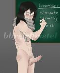 aizawa_shouta classroom cum cum_in_orifice english_text eraserhead_(my_hero_academia) male male_only my_hero_academia shouta_aizawa text