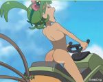  &gt;_&lt; anime ass edit mallow mallow_(pokemon) mao_(pokemon) pokemon pokemon_(anime) pokemon_sm sideboob sleazdog tauros 