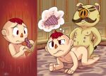 2016 2girls 6_nipples animal_crossing animal_crossing_girl animal_genitalia animal_penis anthro_on_human anthro_penetrated anthro_penetrating_human blonde_hair brown_eyebrows chops_(animal_crossing) drill fanart female female/female female_focus female_on_female female_only female_penetrating_female furry_hentai gay_sex hentai hooves human human_penetrated moustache navel penis pig pig_ears pig_snout pink_penis red_eyes red_hair swine triangle_nose weird_penis yuri