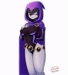 areolae big_breasts breasts dc female gif grey_skin hood latenightsexycomics leotard navel nipple_piercing nipples nude purple_eyes purple_hair pussy raven_(dc) solo source_request teen_titans young_adult