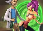 big_breasts bottomless crossover doggy_position erect_nipples futurama ionicnsfw no_panties portal rick_and_morty rick_sanchez stockings thighs turanga_leela vaginal