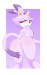 1girl 1girl 2016 anthro areola ass big_ass big_breasts blaze_the_cat breasts feline fur hair half-closed_eyes jammiez looking_at_viewer looking_back mammal nipples nude presenting presenting_hindquarters pussy raised_tail sega thigh_gap video_games