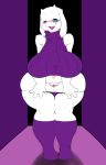  1girl 1girl 2017 angelbreed anthro big_breasts blush boss_monster breasts caprine clothing erect_nipples furry goat huge_breasts mammal mature_female nipple_bulge nipples panties pussy slightly_chubby smile toriel undertale underwear undressing video_games 