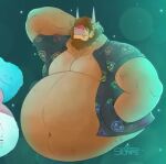  1boy anthro anthro_only belly bouncing_belly bovid bovine bull dad_bod male male_only overweight overweight_anthro overweight_male shorter_than_10_seconds solo_focus video 