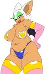  1girl 2015 2016 anthro armpits bat big_breasts breasts clothing flat_colors furry high_res huge_breasts mammal navel panties pasties rouge_the_bat sega slightly_chubby sonic_the_hedgehog_(series) speeds underwear 