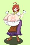  big_breasts bottle breasts cleavage cremia erect_nipples majora&#039;s_mask malon milk milk_bottle neikou nintendo nipples ocarina_of_time romani the_legend_of_zelda 