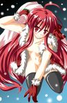  christmas hiiragi_tomoka open_clothes red_hair shakugan_no_shana shana thighhighs 