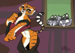 1girl anthro breasts clothing duo erect_nipples furry kung_fu_panda mammal master_tigress nipples