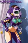  breasts brown_hair core_gunner cosplay erect_nipples godannar hairband jilpoong jilpoong17 long_hair mazinger_(series) mazinger_z mecha mecha_musume midriff navel sayaka_yumi shinkon_gattai_godannar!! shizuru_fujimura solo yumi_sayaka 