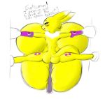 1_anthro 1_female 1_female_anthro 1_girl anthro anthro_canine anthro_fox anthro_vixen arm_warmers blue_eyes bound breasts canine detached_sleeves digimon english_text female female_anthro female_anthro_fox female_renamon fox fur furry hyper hyper_breasts inflation looking_at_viewer looking_back norithics nude penetration renamon soda solo spread_legs text toei_animation vixen white_background white_fur yellow_fur yin_yang