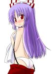 blush female fujiwara_no_mokou long_hair panties ribbon ribbons touhou underwear