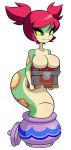 big_breasts breasts cleavage jar lamia monster_girl naga_girl shantae shantae:_half-genie_hero snake snake_girl thegeckodemon treasure treasure_chest tuki_(shantae)