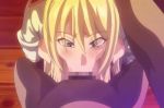  animated animated_gif blonde_hair censored deepthroat eyes_wide_open fellatio gif hand_on_head hentai irrumatio mashou_no_nie_3 mind_break oral princess rape wide_eyed 