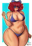 1girl 1girl ass ass baphoavi big_ass big_breasts big_thighs bikini blue_eyes blush breasts dat_ass doll doll_girl dumptruck_ass dumptruck_butt freckles freckles_on_face gigantic_ass gigantic_breasts gigantic_thighs heart huge_ass huge_breasts huge_thighs hyper_ass hyper_thighs ragatha_(the_amazing_digital_circus) red_hair sweat swimsuit tagme the_amazing_digital_circus thick_thighs thighs