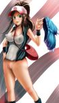 bottomless hilda looking_at_viewer naked_from_the_waist_down no_panties pokemon pokemon_(game) pokemon_bw pussy shorts_removed touko_(pokemon)