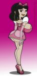  black_hair cartoon_network dress edit ella_(total_drama_pahkitew_island) huge_ass huge_breasts pink pink_bow pink_dress sandybelldf total_drama_island total_drama_pahkitew_island upskirt 