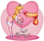 2017 ass blonde_hair bowser breasts captainjerkpants cum cum_in_hair cum_on_face disembodied_penis earrings high_heels hot huge_penis kiss kiss_mark kissing lipstick lipstick_mark monster nintendo nipple_piercing nipples penis penis_kiss princess_peach sexy signature super_mario_bros. super_mario_odyssey testicle vibrator wedding wedding_dress white_background