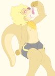 1girl anthro clothed clothing condom cum cum_on_face cum_string filled_condom furry male mammal messy mustelid naughty_face neckerchief nipples otter otto0ttsy otto_the_ott shorts sitting solo thick_thighs tight_clothing tongue tongue_out topless