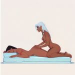 1girl 2_girls 2d ai_generated areola arm_tattoo ass ass_massage atlantis:_the_lost_empire barefoot biting_lip black_hair breasts closed_eyes completely_naked completely_naked_female completely_nude completely_nude_female dark-skinned_female dark_hair dark_skin disney disney_princess earrings eyeshadow feet female/female female_focus female_only girl_on_girl gold_earrings hand_on_ass hands_on_ass holding_pillow kida kidagakash legs long_hair lying_down lying_on_stomach makeup massage massage_bed naked_female native_american native_american_female nipples nude nude nude_female pendant pillow pocahontas pocahontas_(character) relaxing side_view simple_background sitting_on_another sitting_on_person tattoo tattoo_under_eye thighs tied_hair uzzlegorf white_hair white_sheets