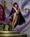 1_girl 1girl bishoujo_senshi_sailor_moon bra breasts female female_only forehead_mark high_heels hotaru_tomoe long_hair looking_at_viewer mistress_nine panties sailor_moon sailor_saturn solo standing tomoe_hotaru underwear