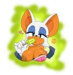  1girl adult bat female ice_cream rouge_the_bat sega solo sonic_adventure_2 sonic_the_hedgehog_(series) sucking wardrobe_malfunction zetar02 