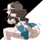 anal anus ass ass_grab ass_open baseball_cap big_breasts breasts double_penetration fingernails hand_on_ass hilda jiggle lipstick looking_back open_ass pokemon pokemon_(game) pokemon_bw porkyman sex shaking shirt_lift shorts_aside sideboob spread_ass squat squatting touko_(pokemon) tumblr vaginal wiggle y-you