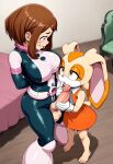 1futa 1girl ai_generated cream_the_rabbit futa futanari futanari_on_female my_hero_academia tagme uraraka_ochako
