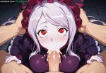 1boy 1girl 1girls :>= ai_assisted ai_generated bangs big_breasts blush breasts chromatic_abberation clothed_female_nude_male crying crying_with_eyes_open cum cum_in_mouth cum_inside dress eyebrows_visible_through_hair facial fellatio forced forced_oral gloves glowing_eyes hand_on_another's_head hand_on_head hetero hires long_hair looking_at_viewer male_pov oral oral_rape overlord_(maruyama) patreon patreon_username penis pleading pleading_with_her_eyes pov pov_crotch pov_hands questionable_consent rape red_eyes sexually_suggestive shalltear_bloodfallen silver_hair solo_focus stable_diffusion submissive_female tagme thaisalon thick vacuum_blowjob vacuum_fellatio veiny_penis watermark white_hair wide_eyed