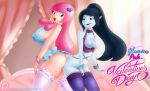 adventure_time areola ass ass-to-ass ass_to_ass big_ass big_breasts bottomless breasts erect_nipples glamourpink heart humanized marceline nipples princess_bubblegum valentine's_day yuri