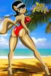 1girl bikini cat furaffinity furry grimphantom kitty_katswell one-piece_swimsuit t.u.f.f._puppy tagme thick_thighs